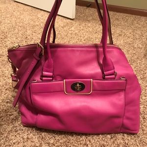 Large leather pink Kate Spade purse